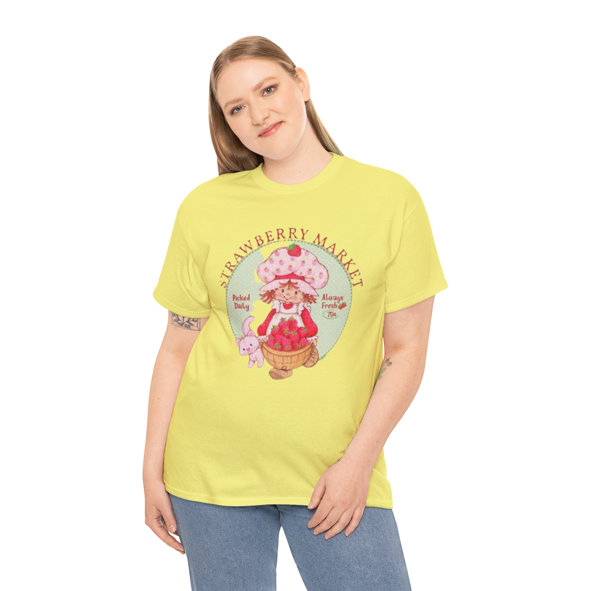 Strawberry Shortcake-  Unisex Heavy Cotton T-Shirt - Creations by Chris and Carlos